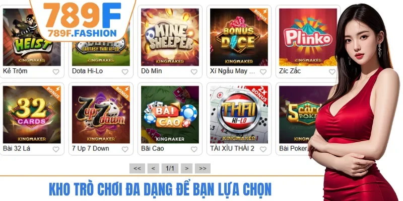 Kho trò chơi đa dạng để bạn lựa chọn
